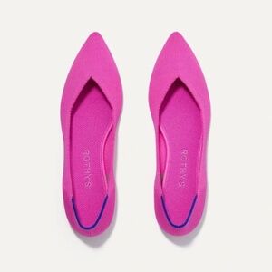 Rothy's The Point Shoes Flats in Dragonfruit Fuchsia Size 10.5 NEW